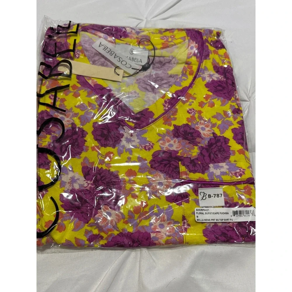 Cosabella Men's V-Neck Pajama Set Pima Cotton Modal Lounge Set Size M New‎